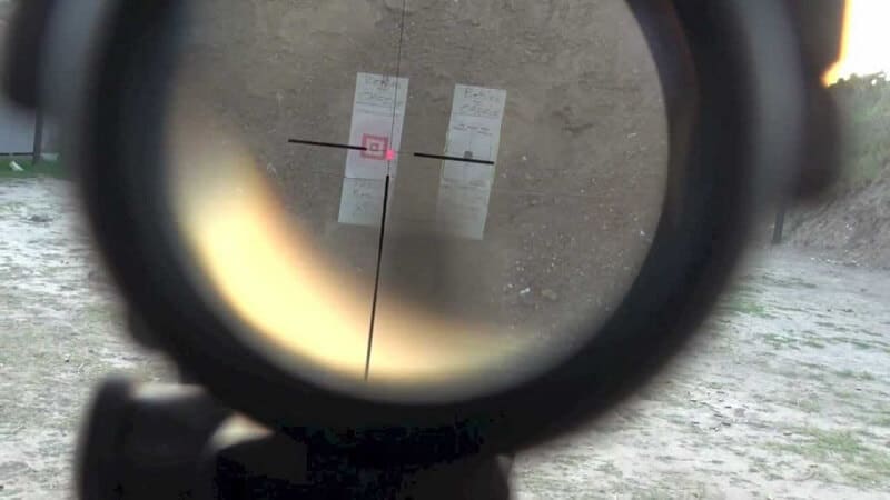 setting the target with a Trijicon ACOG 4x32