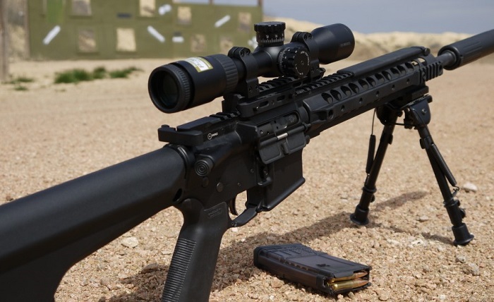 Nikon P300 riflescope on a rifle